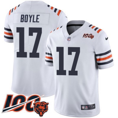 Nike Chicago Bears #17 Tim Boyle White Alternate Men's Stitched NFL Vapor Untouchable Limited 100th Season Jersey